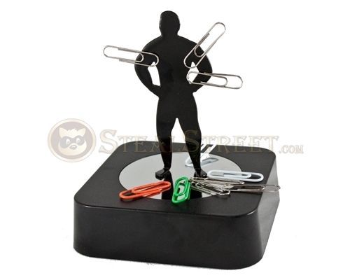 Black muscular man silhouette office desktop magnet for sale