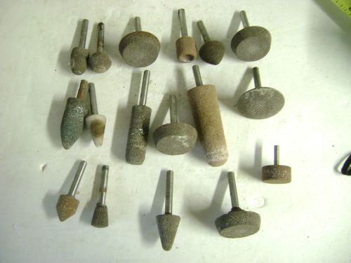 Bunch of used 1/4 inch shank grinding stones