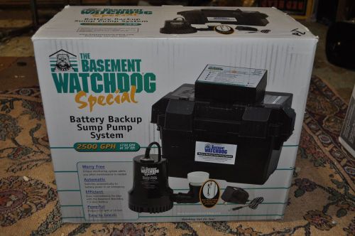 Basement watchdog special battery backup sump pump system bwsp 1730 gph @ 10 ft for sale