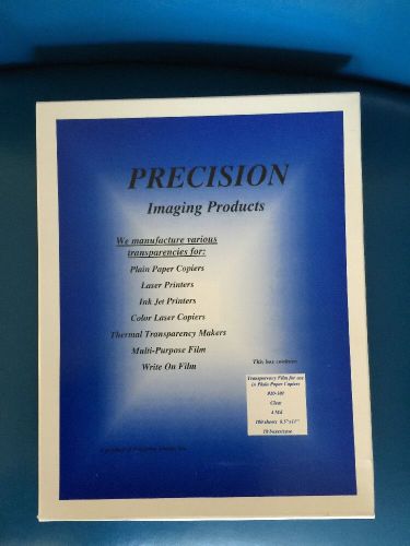 Transparency Film For Use In Plain Paper Copiers-100 Sheets 8.5x11&#034;