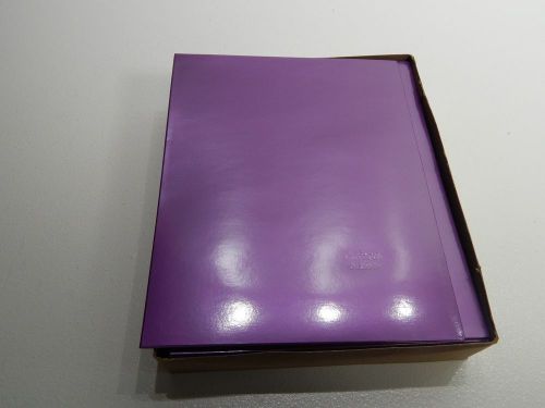 25 count purple matallic laminated twin pocket folders oxford for sale
