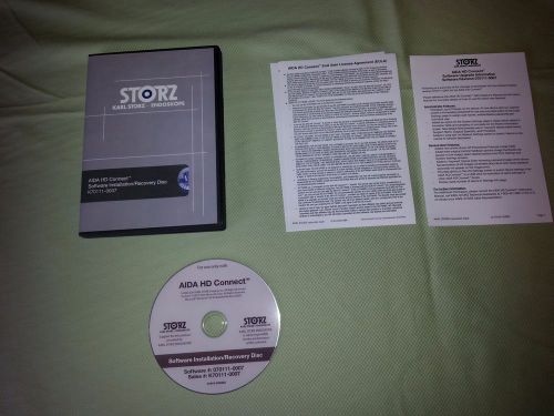 Karl Storz AIDA HD Connect  Software Installation/Recovery Disc K70111-0007 CD