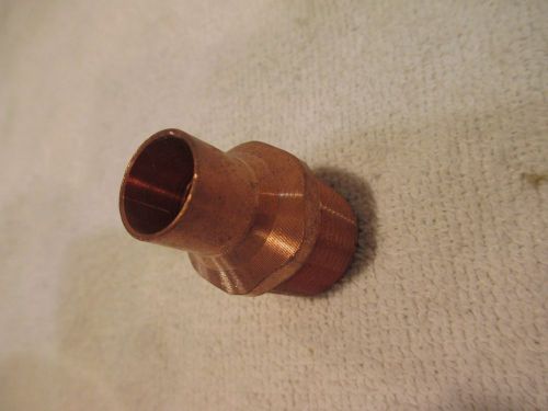 2 Pieces Copper 1/2&#034; x 3/4&#034; Reducing Male Adapter - NEW