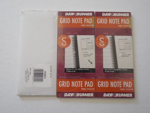 Day Runner Grid Note Pad  3 Pads 034-198  #00805
