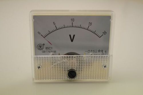 One piece DC 0~20V Voltmeter Analog Volt Voltage Panel Meter 85C1 Fast Ship US