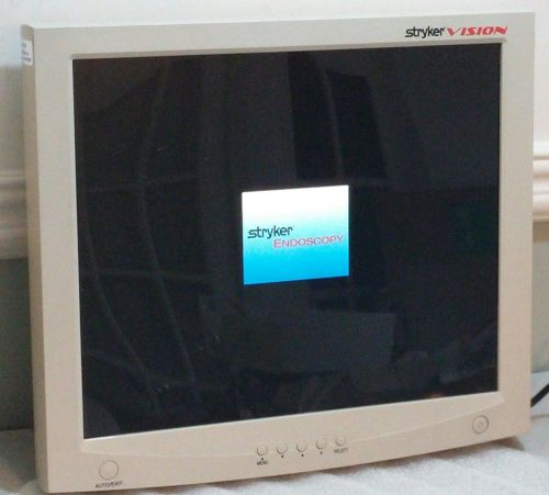 Stryker 19&#034; Vision Flat Panel Monitor with power supply! NEW SCREEN!