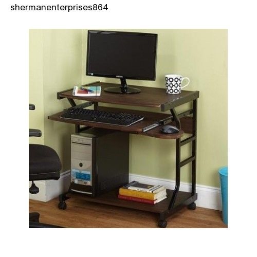 Small,Computer,Desk,Corner,Home,Office,Student,Dorm,Room,Laptop,Work,Furniture,