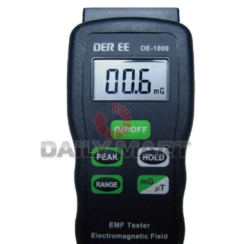 DER EE DE-1008 Multi-Field EMF Tester Gauss Meter Electromagnetic Field Detector