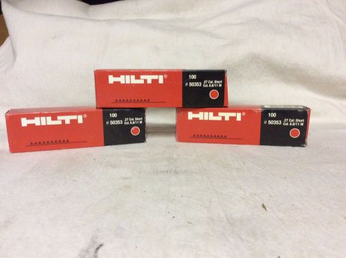 Hilti Red .27 caliber red cartridge - 1 Lot - 3 boxes/ 100 ea. box
