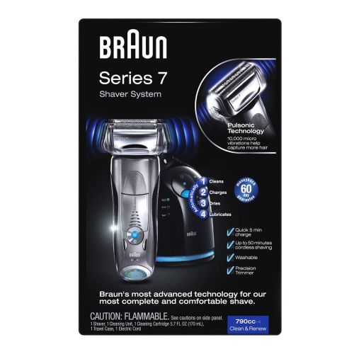 Men&#039;s Braun 790cc Cordless Pulsonic Rechargeable Shaver System 790 Series 7