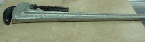 Ridgid 848 48&#034; aluminum hd straight pipe wrench used free shipping for sale