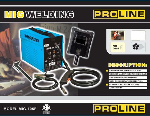 new ETL Approved MIG105F FLUX WIRE WELDER