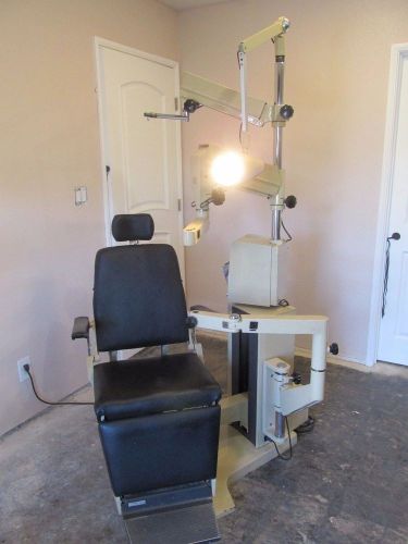 RELIANCE C80 EXAM CHAIR FLAT RECLINE WITH STAND AND CONSOLE ELECTRIC