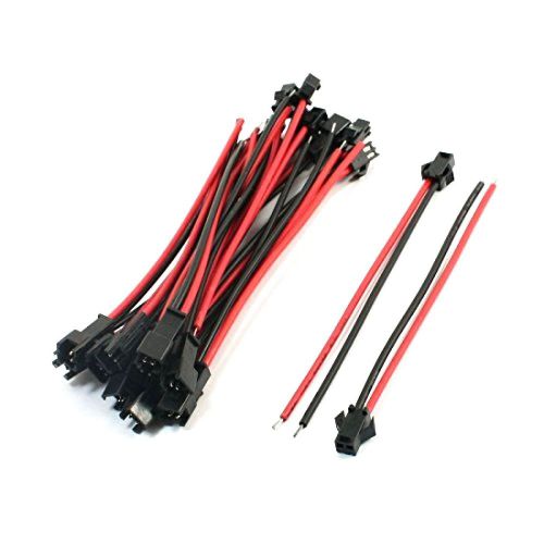 10Pairs 13cm Long JST SM 2Pins Plug Male to Female Wire Connector