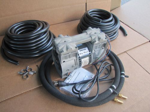 BIG MAX Large Pond AERATION /AERATOR SYSTEM 100ftWeighted Hose&amp; 2 Lg Diffusers!