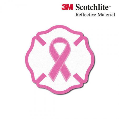 3M Reflective Fire Helmet Decal - Pink Breast Cancer Ribbon Maltese