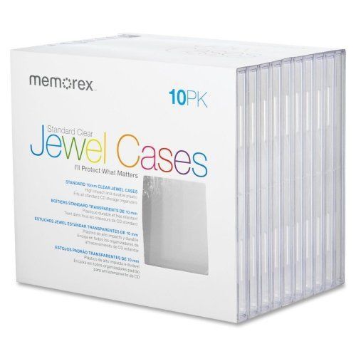 Memorex Standard Jewel Cases Shrinkwrapped 10/Pack