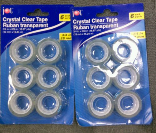 12 rolls of crystal clear tape ( 3/4 x 1200 ) for sale