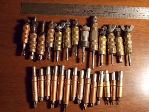 Aircraft Sheet Metal Tooling Clecos Lot of 13 draw and 14 spring Clecos