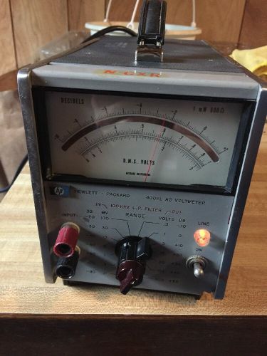 HP HEWLETT PACKARD 400 FL  - 400FL AC VOLTMETER WITH POWER SUPPLY