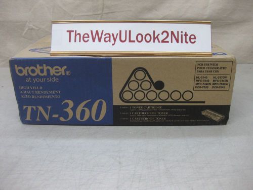 Brother Fax Toner Cartridge TN-360 New Genuine Factory Sealed Box High Yield