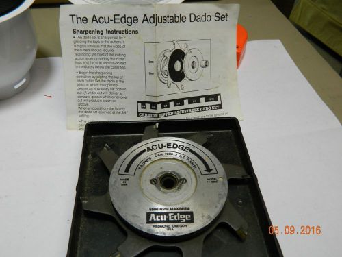 Vintage Acu-Edge Adjustable Dado Carbide Bit with Case