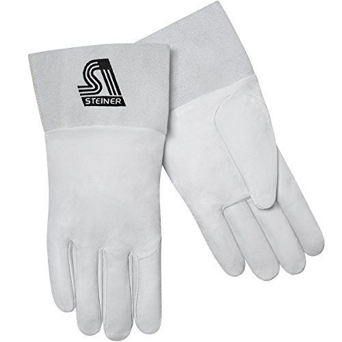 Steiner 0229X TIG Gloves, Grain Goatskin Unlined 3-Inch Cuff, Extra Large