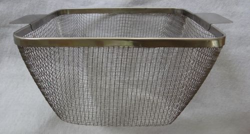 Ultrasonic wire mesh cleaning basket 11 x 8-3/4 x 6.75&#034; ss cp28m+2 for sale