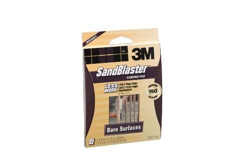 3M SandBlaster 20917-150 Bare Surfaces Sanding Pad, Medium 150