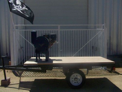 Beast rock crusher trailer package  6 x 8&#039; flatbed trailer  with motor &amp; battery for sale