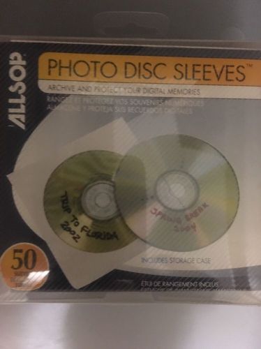 50 Allsop White Paper Disc Bags Cases Media DVD CD Packaging Sleeves Cases