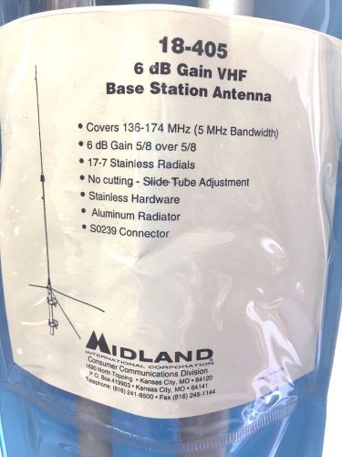 Midland 18-405 6 dB Gain VHF Base Station Antenna