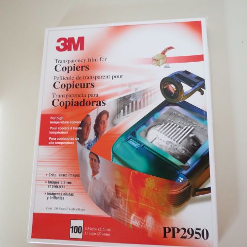 NEW OPEN 3M Transparency Film PP2950 Copiers 100 Sheets 8.5 x 11 High Temp
