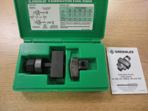 Greenlee RS232 25-Pin D-Subminiature Panel Punch