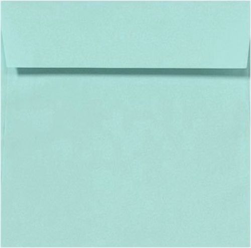LUXPaper 6 1/2 x 6 1/2 Square Envelopes w/Peel &amp; Press - Seafoam Blue - (50