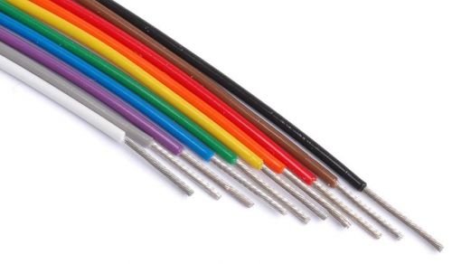 M22759/11-16 wire silver plated conductors 10 colors 25ft each 200°C