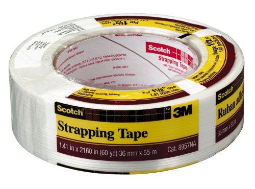 Scotch 8957-1.5 Strapping Tape, 1-1/2&#034; x 60 Yard, Tan