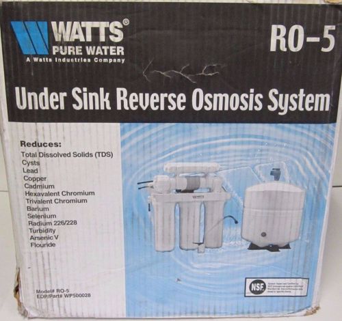 NEW Watts RO-5 Reverse Osmosis 5 Stage System Makes 50 Gallons Per Day
