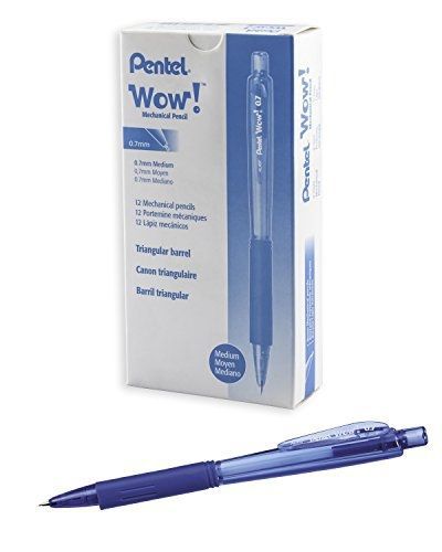Pentel 0.7mm Wow Mechanical Pencil with Blue Barrel, Box of 12 (AL407C)