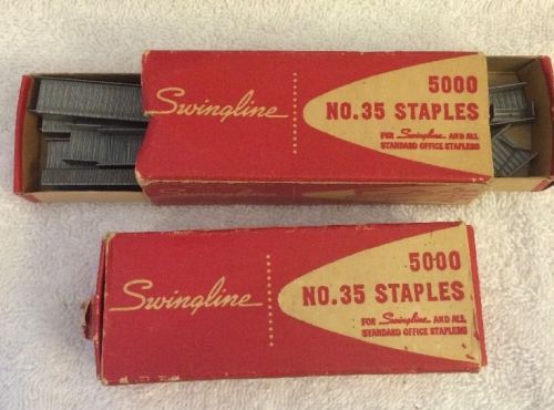 Vintage Swingline No. 35-2D 2 drawers Staples ~ 2 Boxes Made in USA