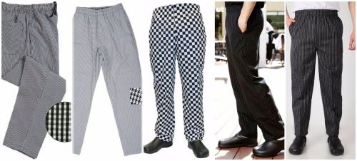 Buy 2 @ $39.99 men&#039;s baggy fit kitchen chef cook pants trouser with drawstring for sale