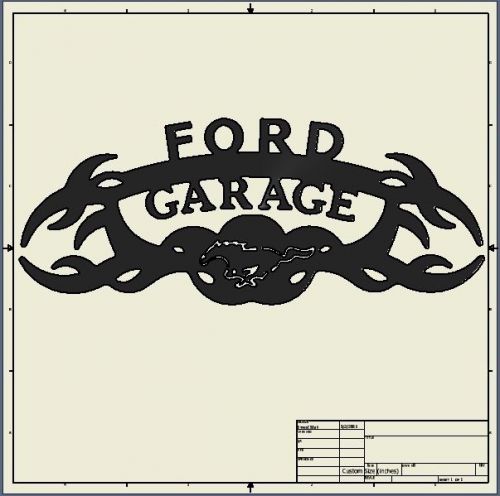 Dxf File ( ford_garage_mustang )