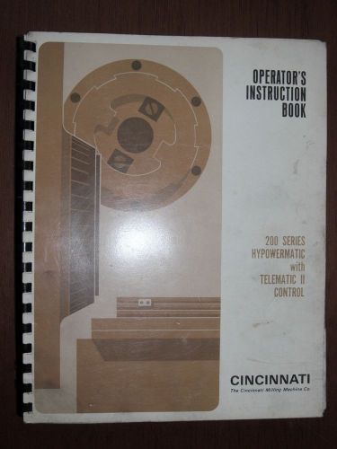 Cincinnati 200 Series with Telematic II Control Operation Book