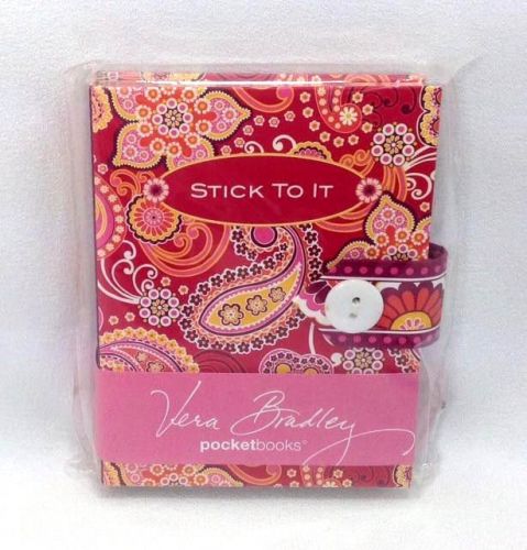 Vera Bradley Raspberry Fizz Stick To It Sticky Notes 3 Sizes Sealed Pocketbooks