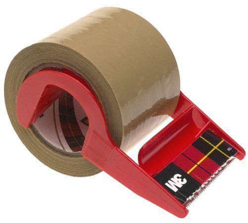 Scotch 3M Tan Mailing Tape with Dispenser, 1.88 in X 800 in (Pack of 6)