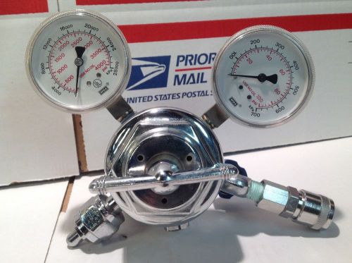 PUROX / Union Carbide gas regulator Type R TSA 75 CGA 280 Air #9 shut off valve