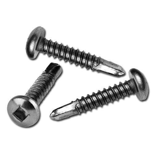 Self drilling tek screw #10 x 1-1/4&#034; stainless steel square drive pan hd 100pcs for sale