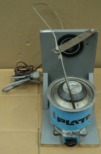 PLATO SP-101 SOLDER POT 350 WATTS ON WOODEN STAND &amp; DIGITAL THERMOMETER