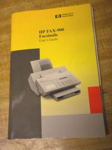 HP Hewlett Packard FAX 900 facsimile user guide manual problem solving