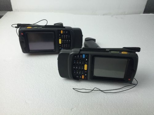 Lot of 2 symbol motorola mc75a0-pu0swrqa7wr barcode scanners with pistol grip for sale